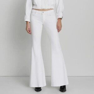 7 For All Mankind Low-Rise Flare Jean – Brilliant White – Size 25 – NWT